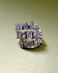 Mali Statement Wraparound Irregular White Jewel Ring