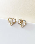 Ariana Jewelled Wreath Heart Studs