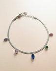 Nala Silver Jewelled Ankle Chain