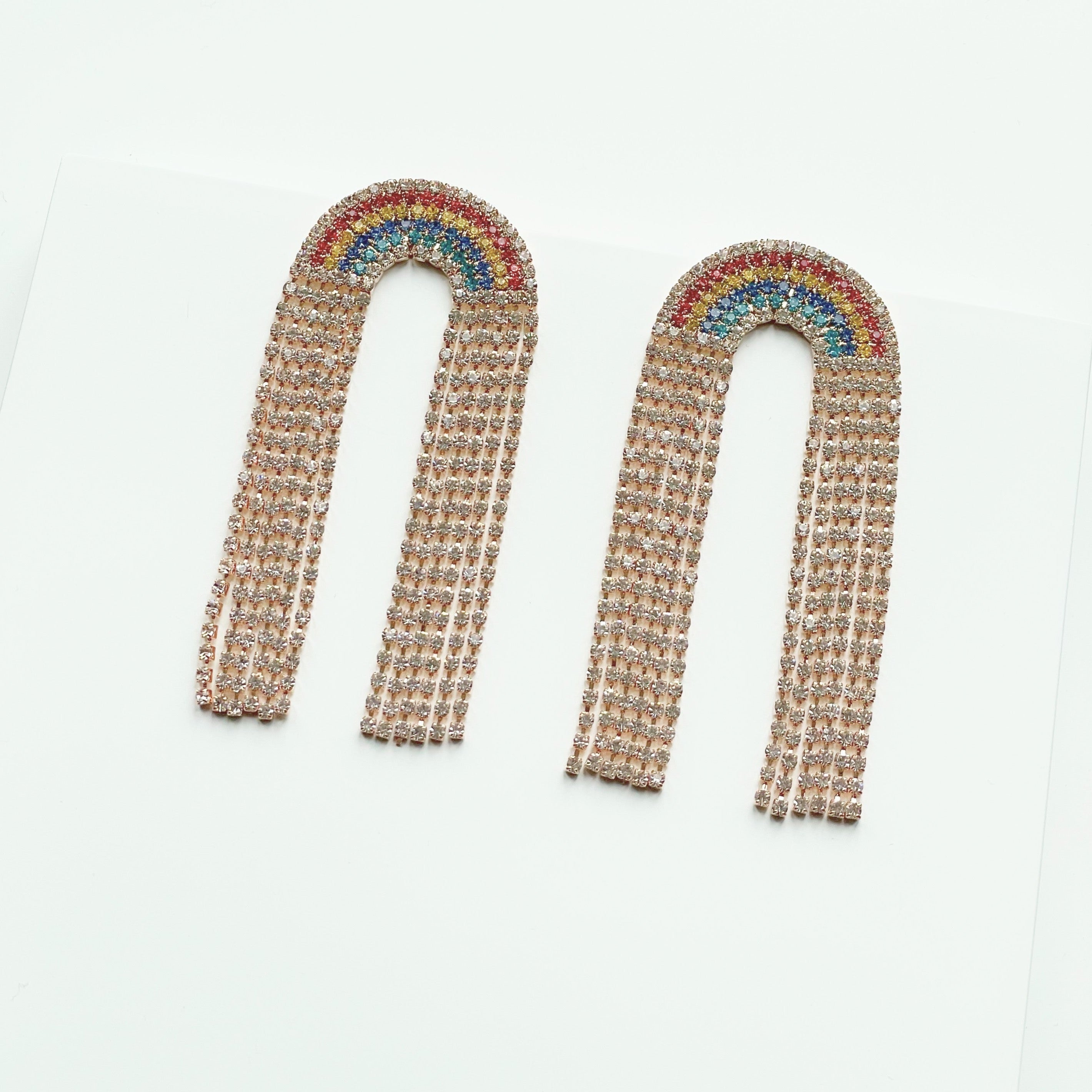 Lexis Statement Rainbow Cascade Earrings