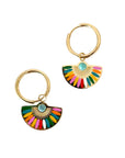 Solara Luxe 18k Gold Plated Fan Earrings