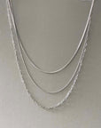 Medea Luxe Silver Plated Triple Layer Necklace