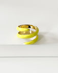 Neesa Yellow Wrap Ring