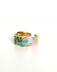 Cerelia Adjustable Sky Enamel Ring