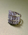 Mali Statement Wraparound Irregular White Jewel Ring