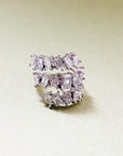 Mali Statement Wraparound Irregular White Jewel Ring