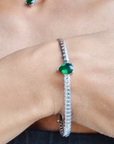 Serena Luxe Emerald Teardrop Jewel Bracelet