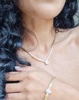 Elithia Luxe 18k Gold Plated Teardrop Jewel Bracelet