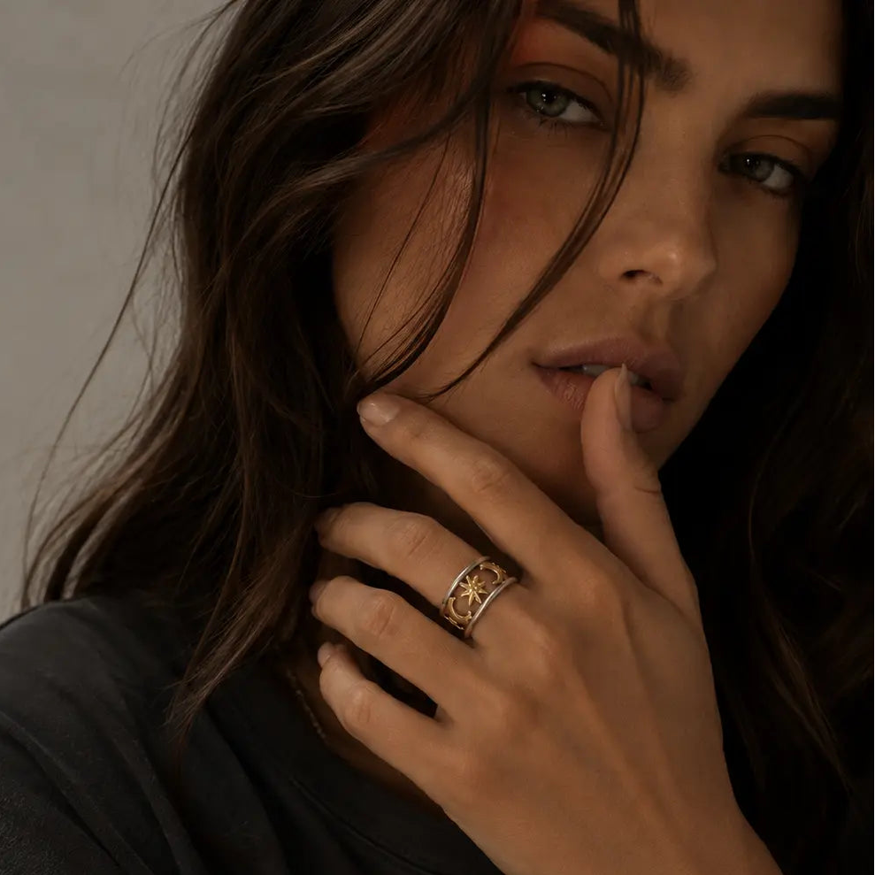 Cosima Luxe Two Tone Celestial Ring Luxe Tones