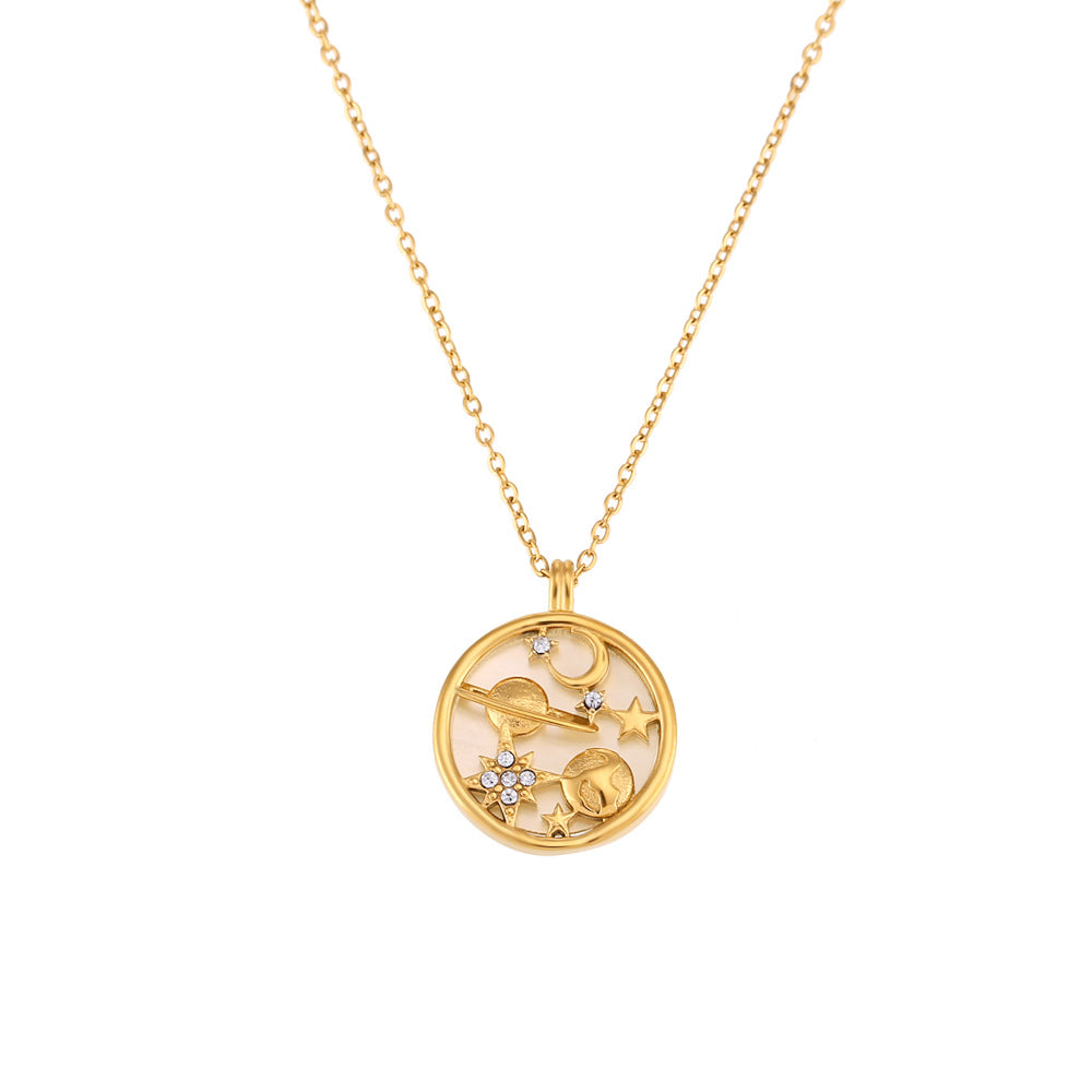 Astra Luxe 18k Gold Plated Celestial Necklace