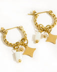 Bailee Luxe 18k Gold Plated Charm Hoops