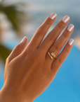 Kali Luxe 18k Gold Plated Clear Wrap Ring