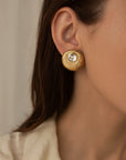 Vetra Luxe 18k Gold Plated Statement Earrings