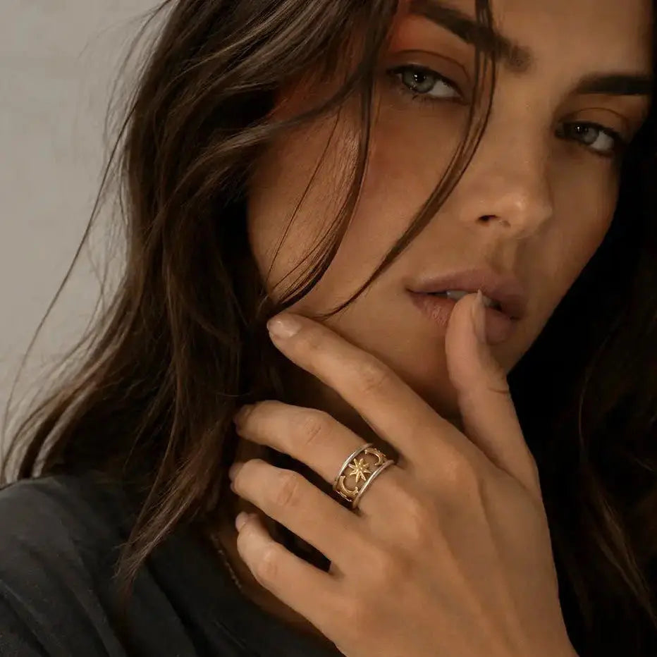 Cosima Luxe Two Tone Celestial Ring Luxe Tones