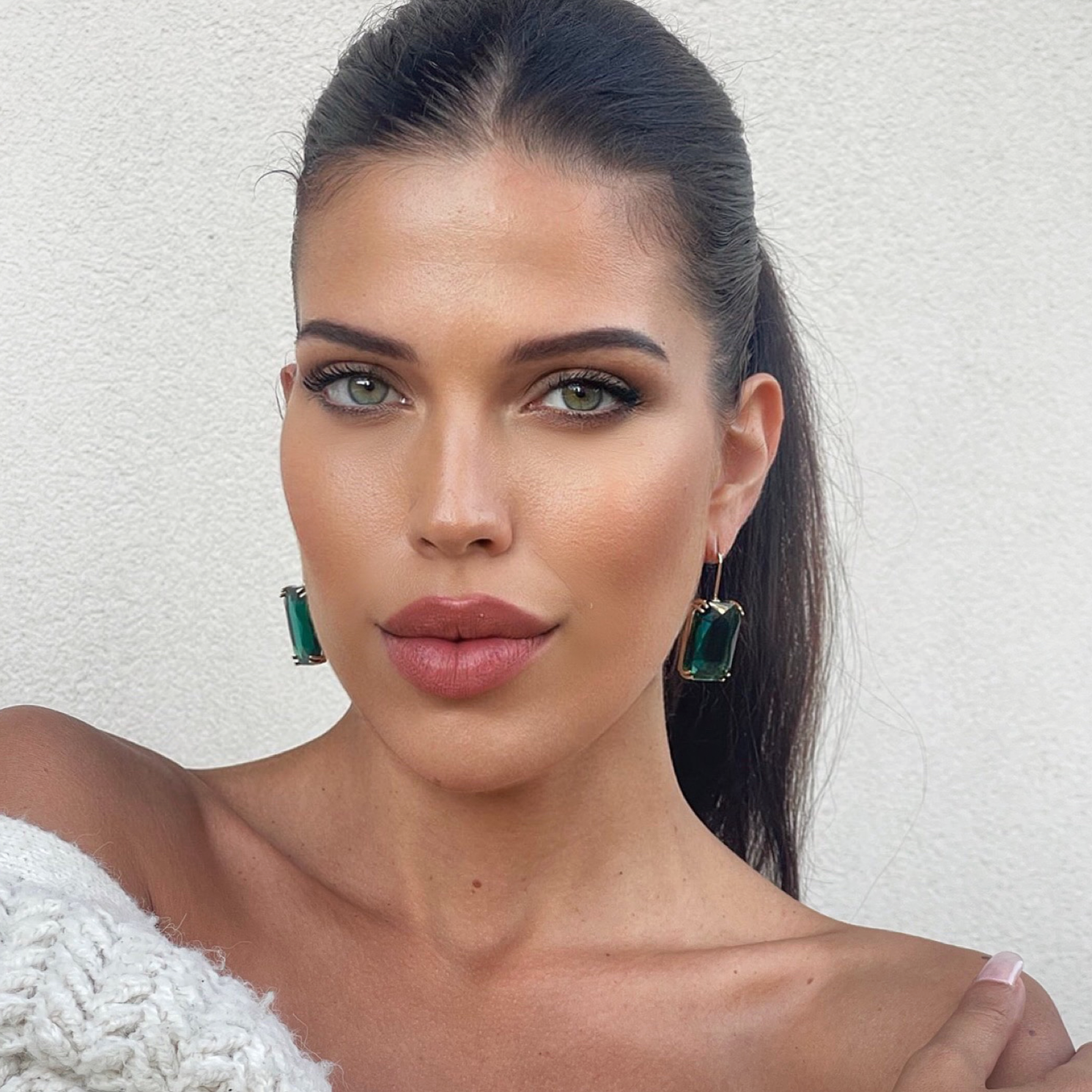 Zara Statement Emerald Jewel Earrings