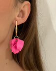 Juni Bright Pink Petal Earrings