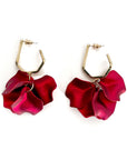 Juni Ruby Red Petal Earrings