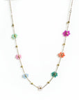 Lucy Multicoloured Beaded Flower Necklace