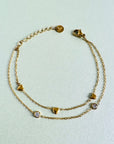 Essie Luxe 18k Gold Plated Heart Bracelet