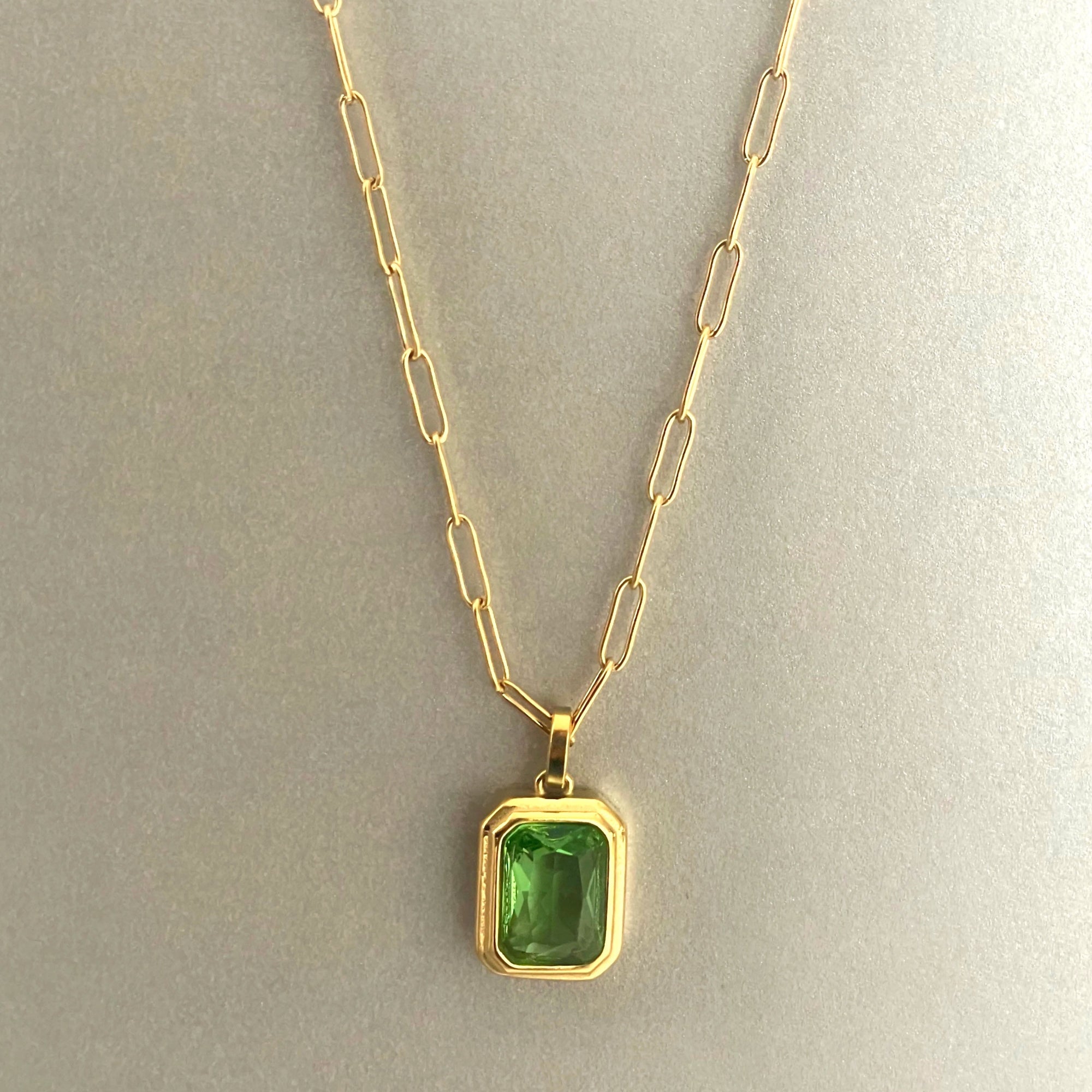 Elena Luxe Green Jewel Pendant Necklace