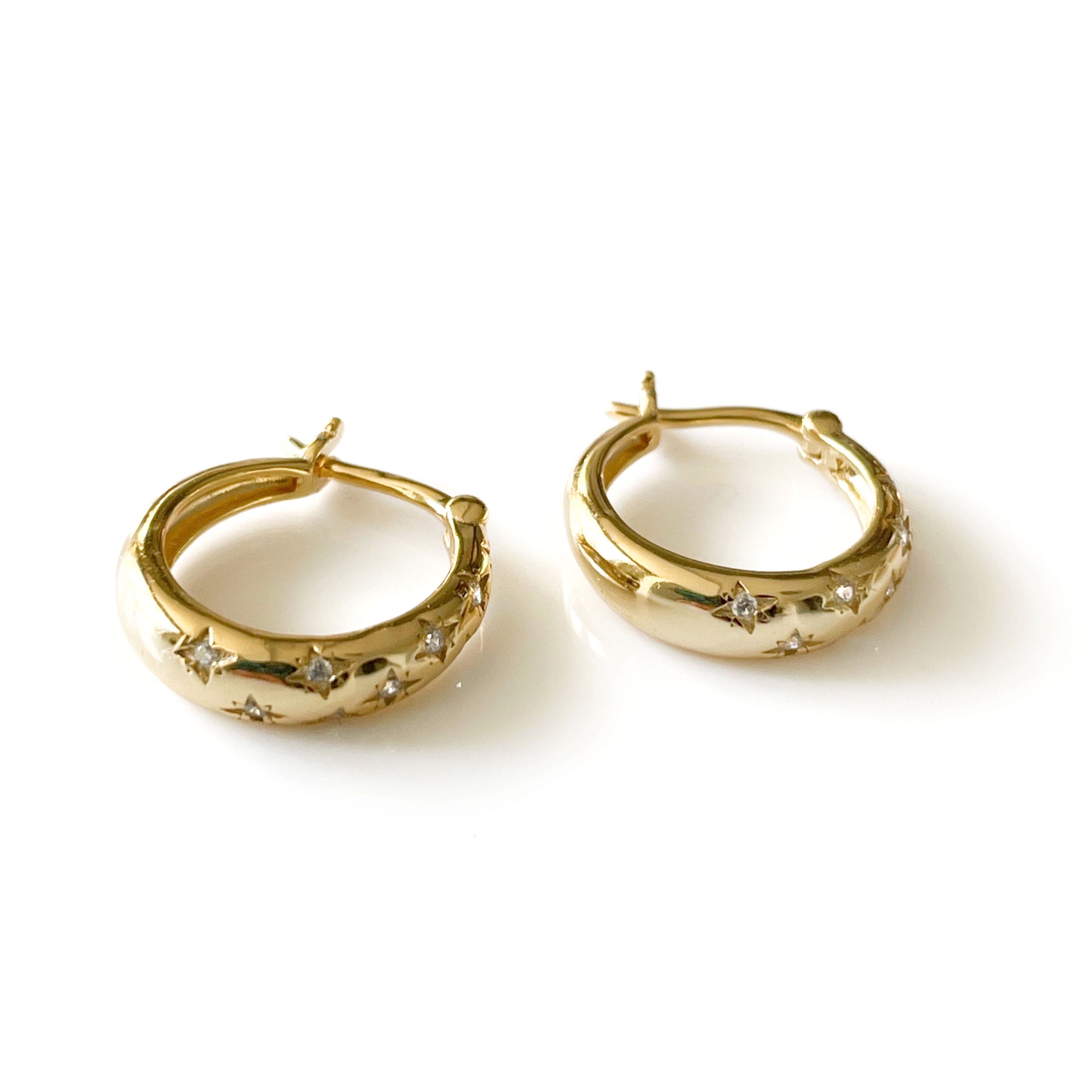 Celeste Luxe Sterling Silver 18k Gold Plated Earrings
