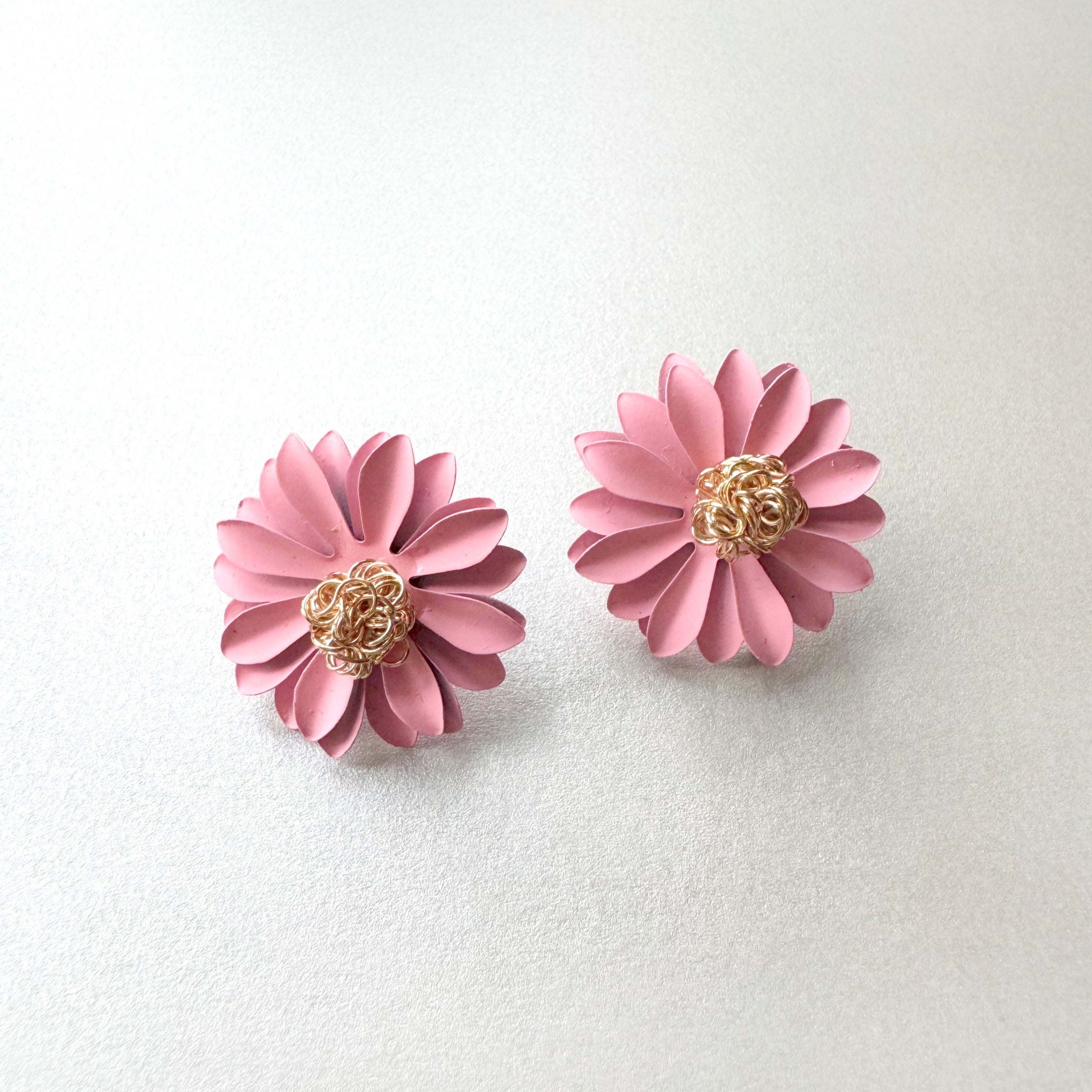 Blossom Pink Floral Stud Earrings