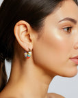 Capri Candy Stripe Enamel Mini Heart Hoop Earrings