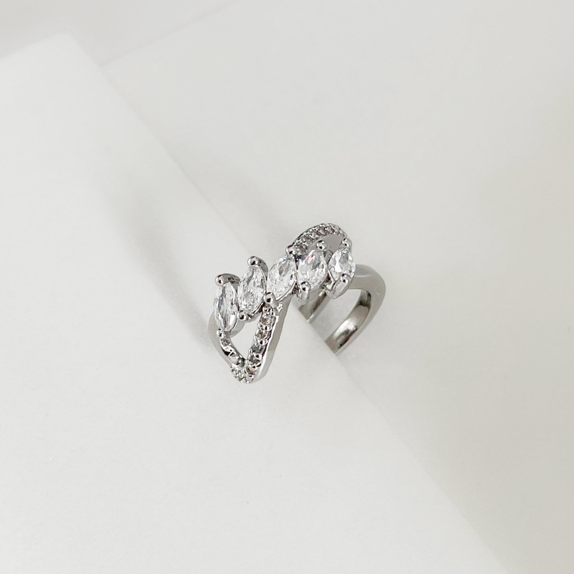 Erra Jewelled Silver Tone Ear Cuff