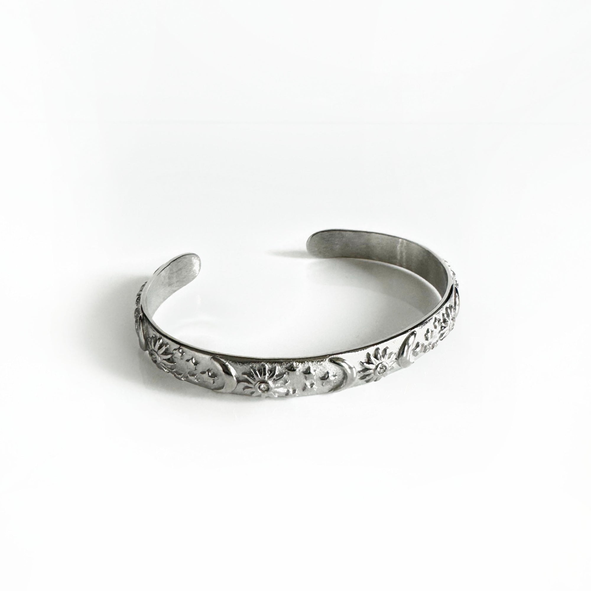 Helia Luxe Silver Tone Celestial Bangle