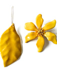 Orla Large Yellow Statement Mismatch Earrings