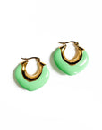 Lola Luxe 18k Mint Enamel Hoops