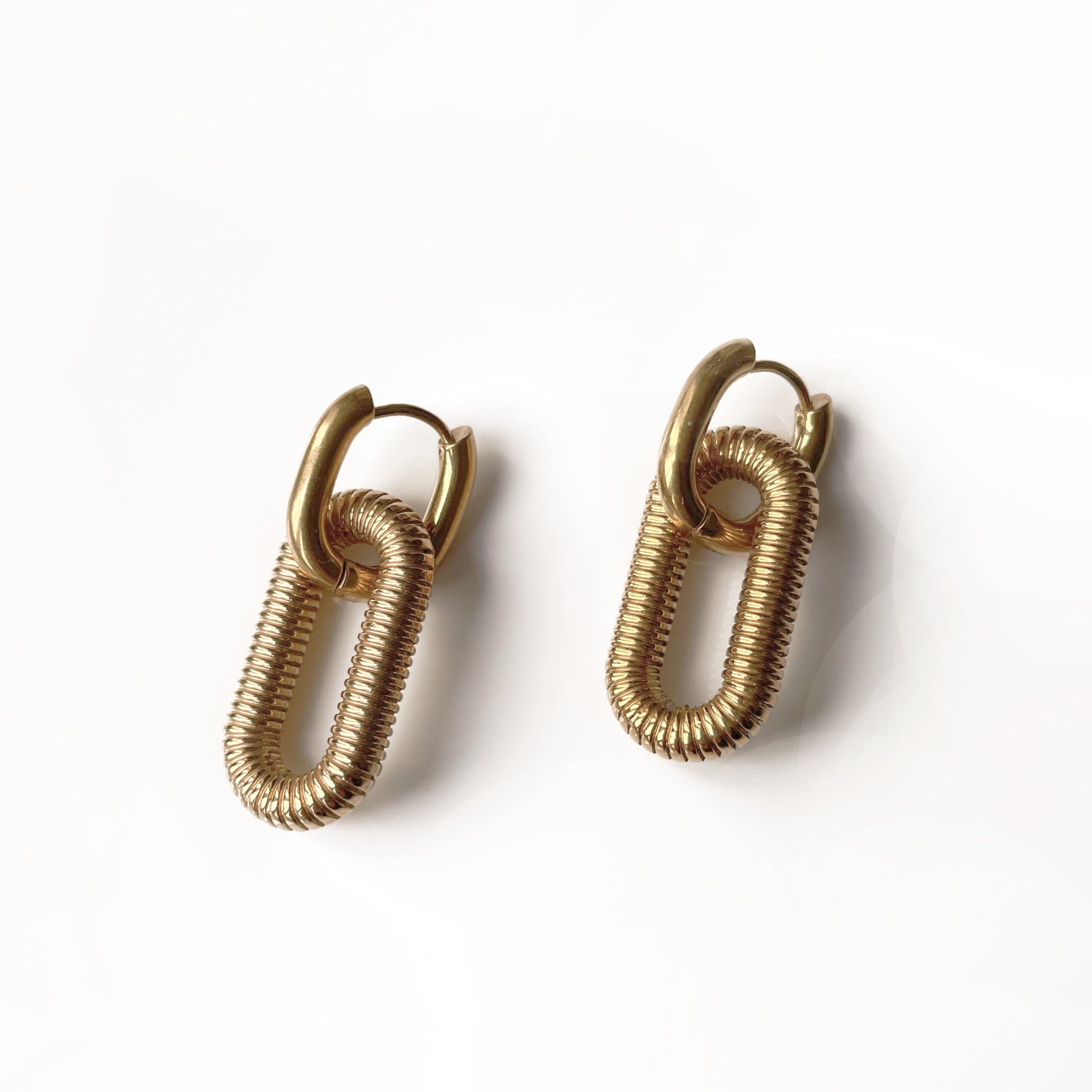 Mabel Luxe Textured Link Earrings