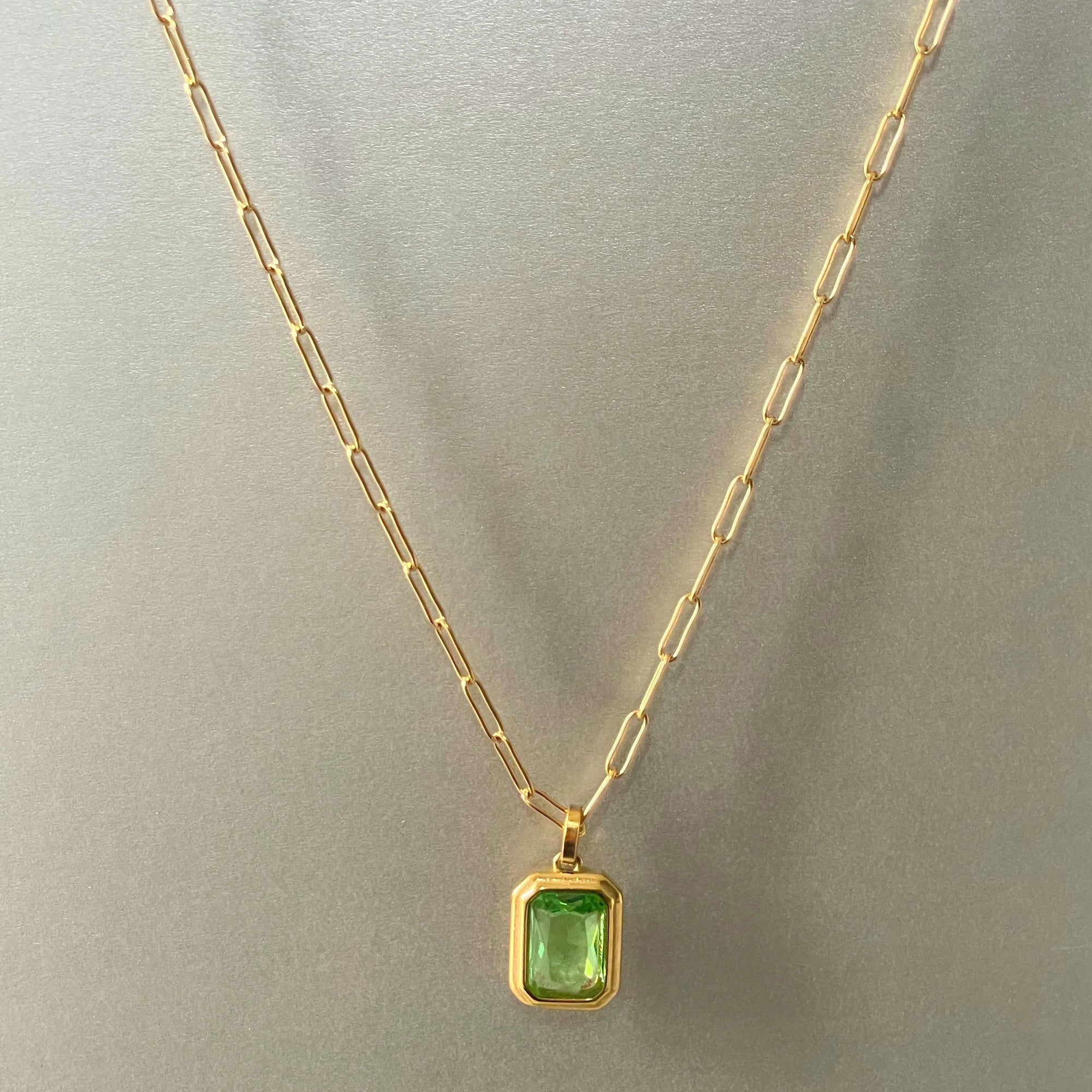 Elena Luxe Green Jewel Pendant Necklace