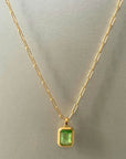 Elena Luxe Green Jewel Pendant Necklace
