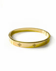 Avana Luxe 18k Gold Plated Clover Bangle