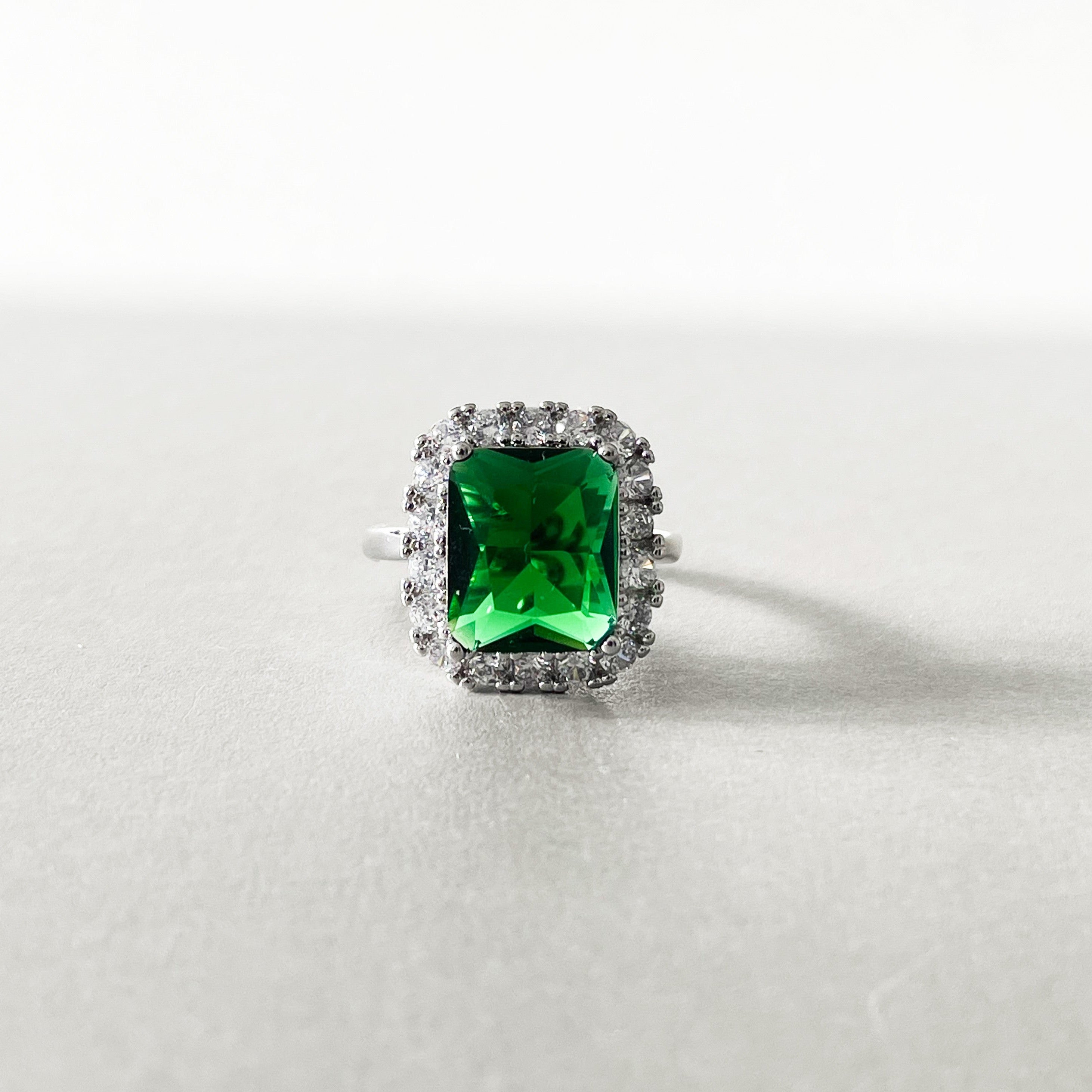 Catherine Emerald Green Cocktail Ring