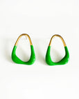 Clary Luxe 18k Gold Plated Green Earrings
