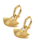 Luxe Gold Plated Jewelled Cuff & Hoops Set