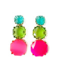 Nola Large Bold Colour Pop Statement Dangle Earrings