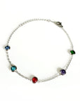 Alex Luxe Silver Tone Jewelled Bracelet
