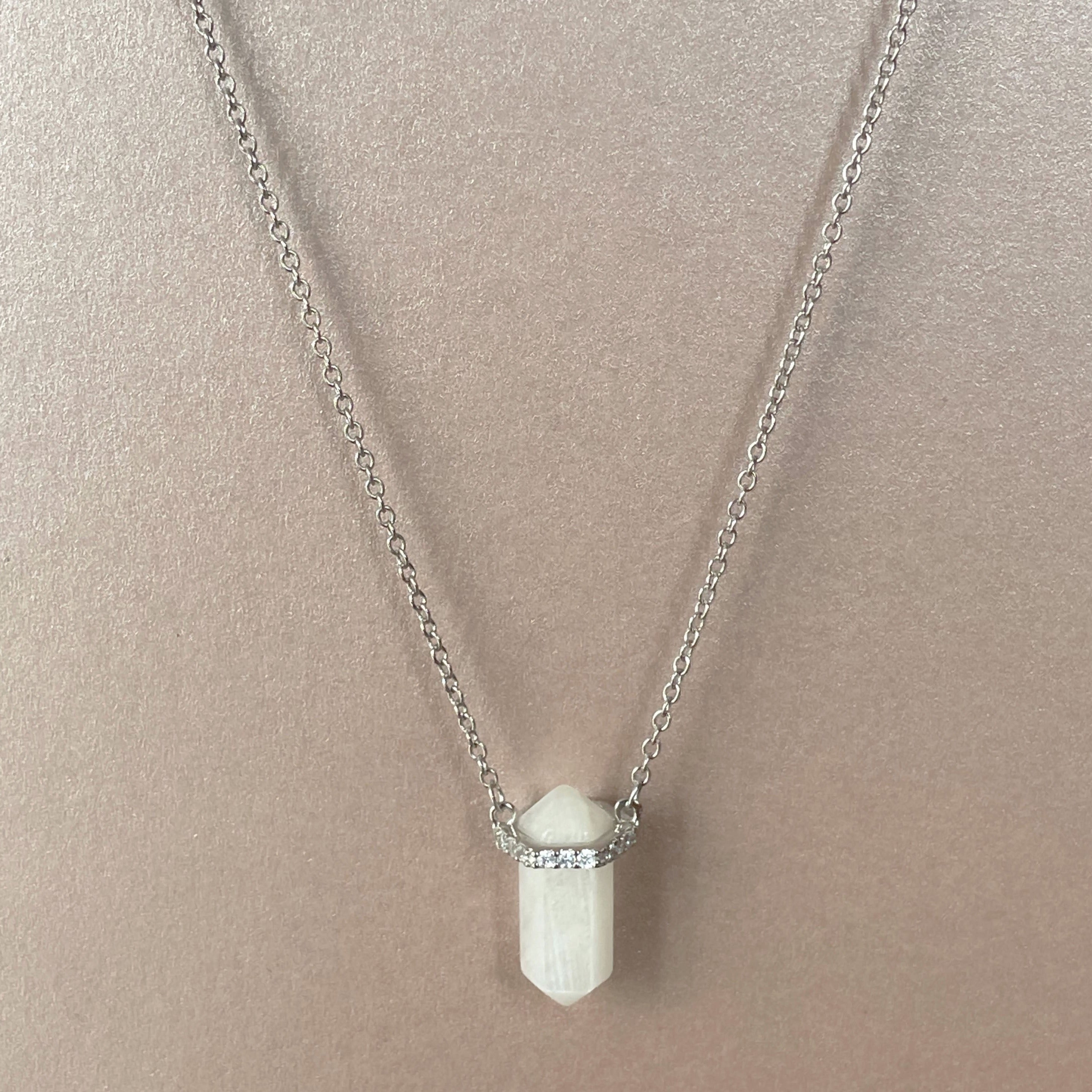 Luna Luxe Sterling Silver Moonstone Necklace