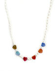 Tilly Boho Multi Coloured Heart Necklace