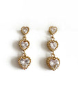 Ariana Luxe 18k Gold Plated Delicate Heart Earrings