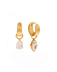 Aster Luxe 18k Gold Plated Mismatch Jewel Charm Earrings