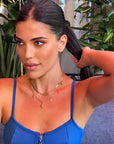 Cleopatra 18k Gold Plated Double Layered Charm Necklace