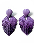 Mireya Purple Ombre Statement Earrings