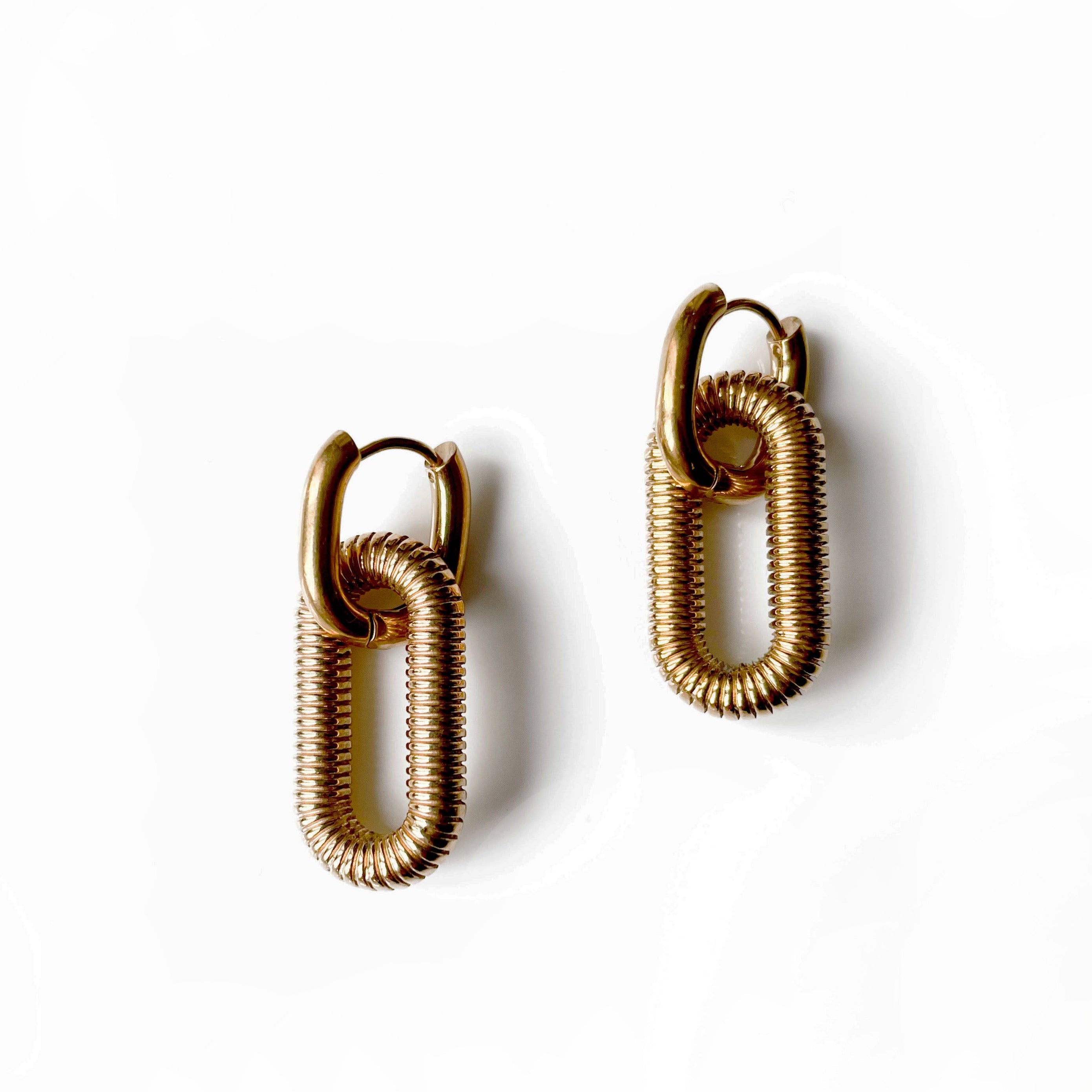 Mabel Luxe Textured Link Earrings