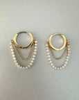 Starlet Double Chain Jewelled Hoop Earrings