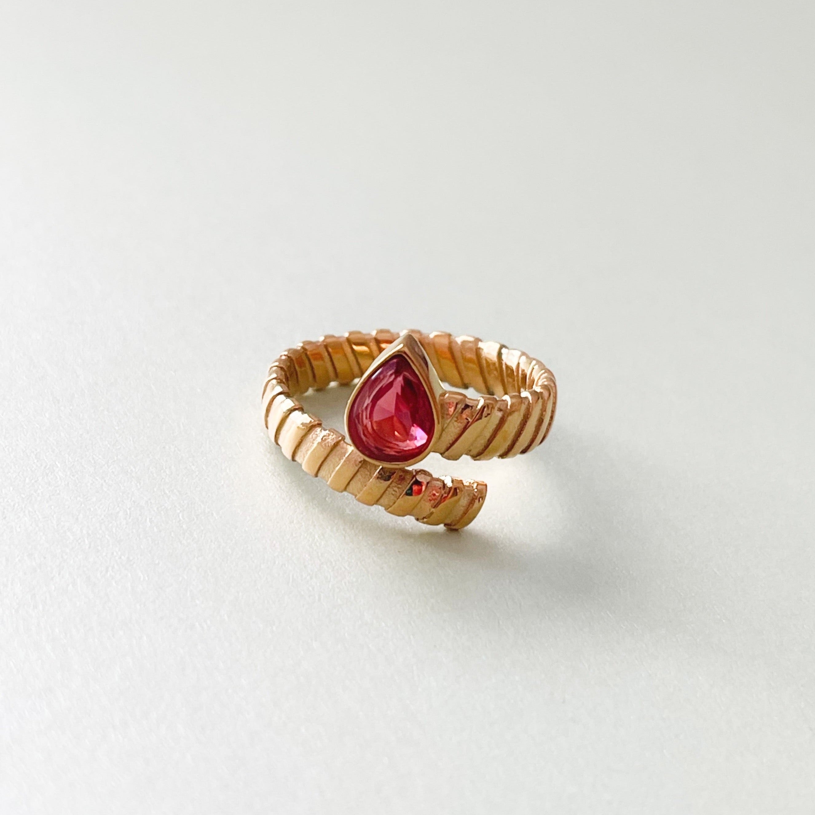 Kali Luxe 18k Gold Plated Cerise Wrap Ring