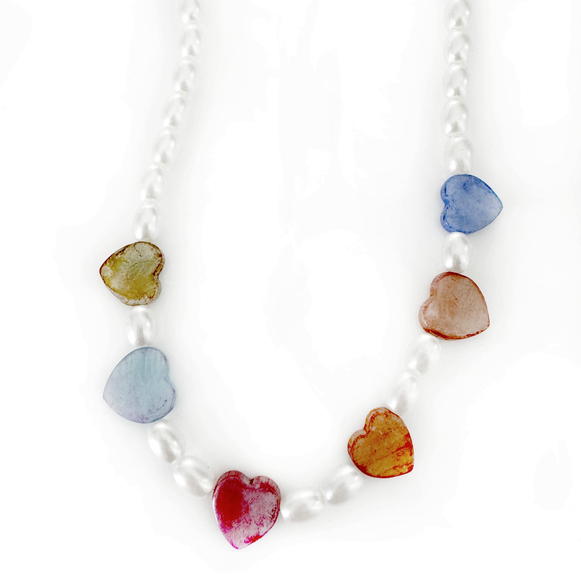 Tilly Boho Multi Coloured Heart Necklace